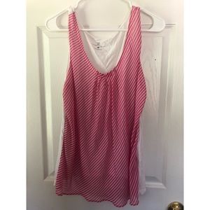 Pink and white striped shirt